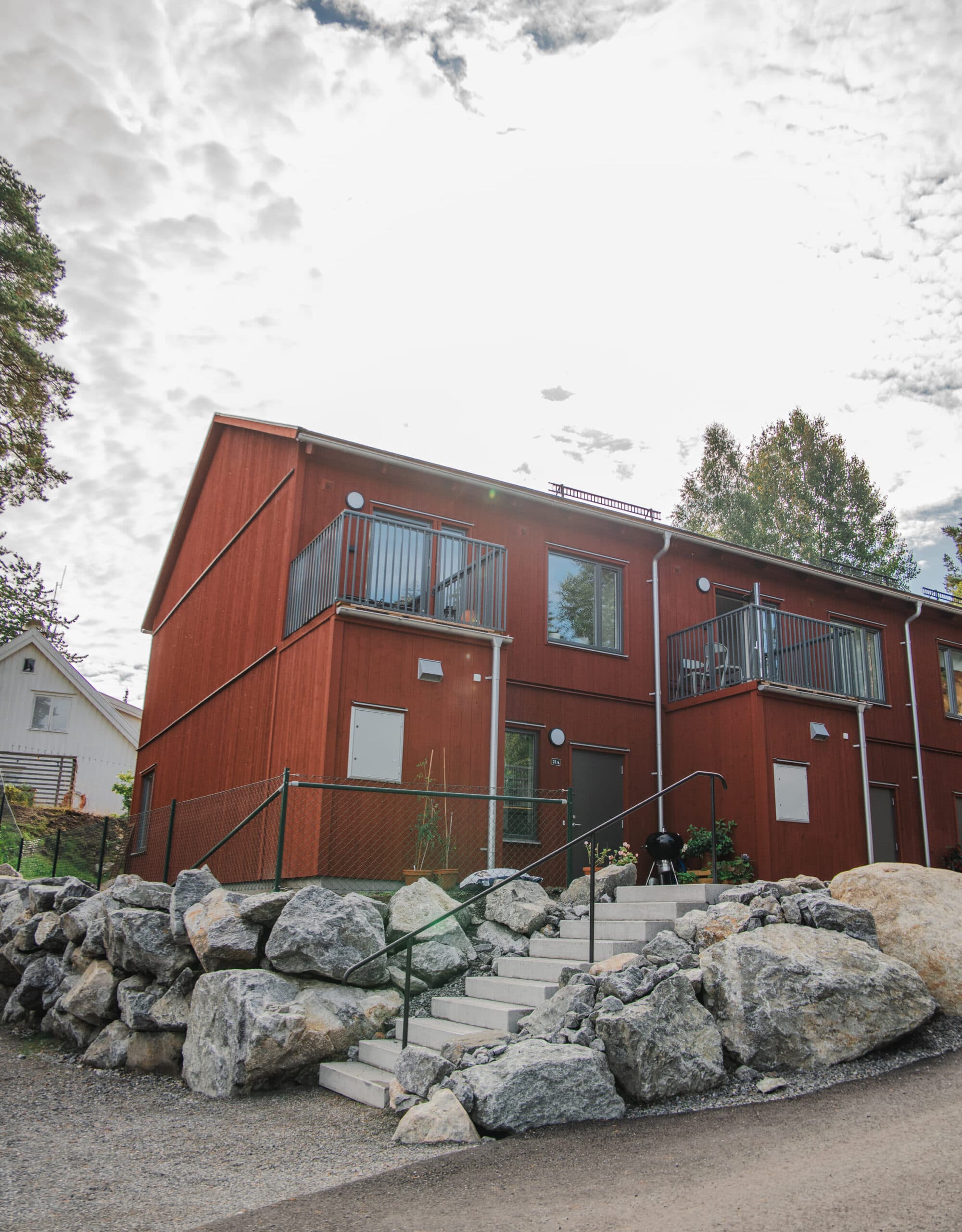 Sjövyn röda radhus