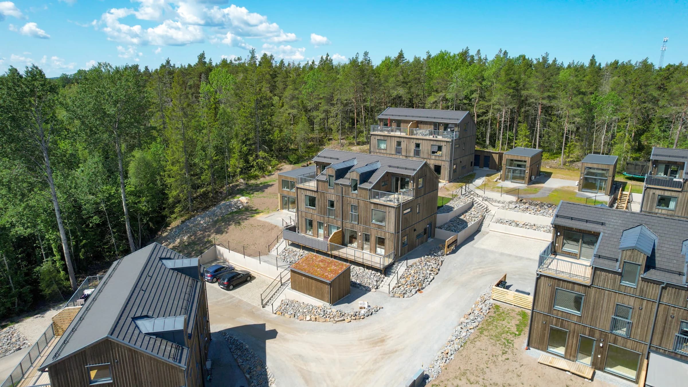 Bostadsområde i naturen