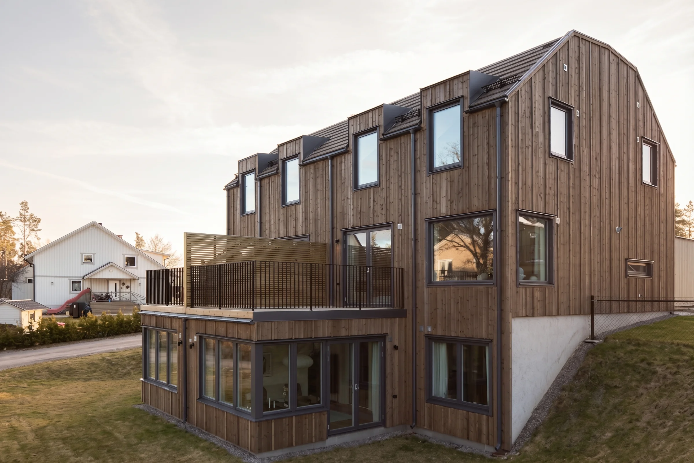 Fågelstigen parhus balkong och takterrass