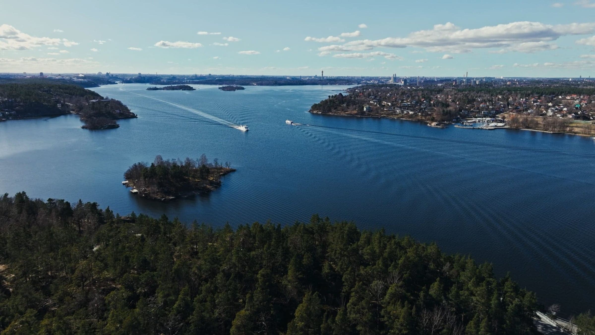 Drönarbild Stockholms inlopp