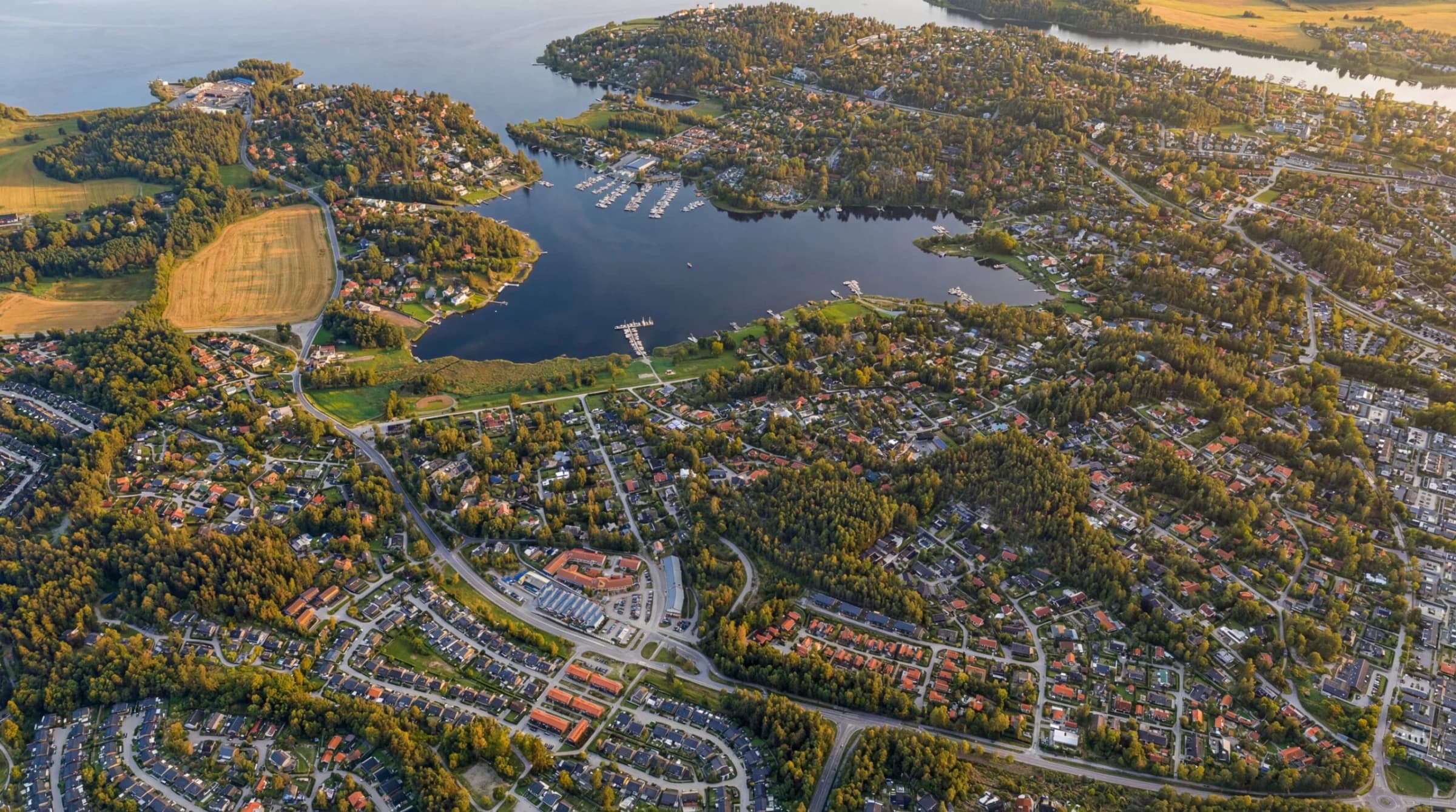 Flygvy över Margretelund, Åkersberga