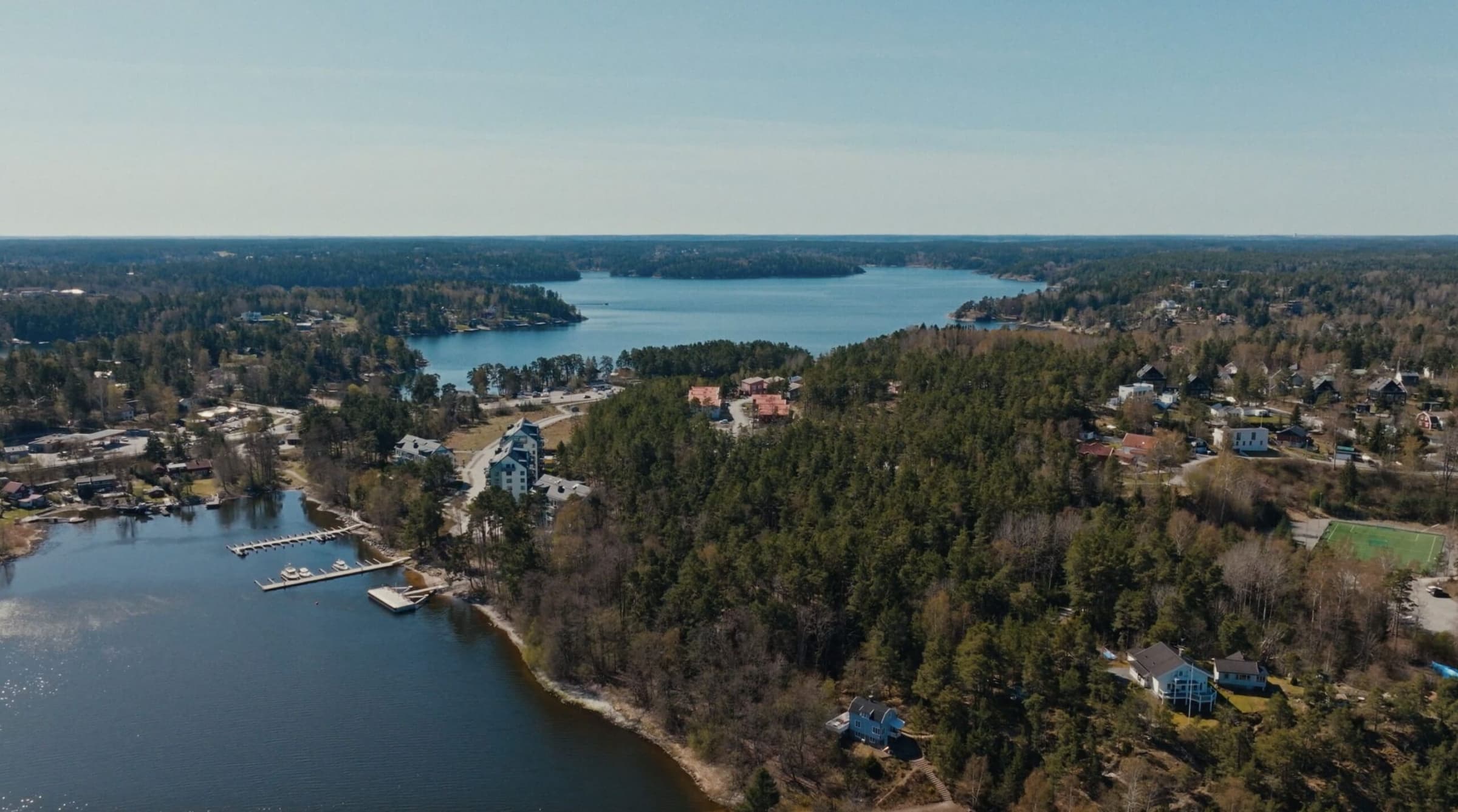 Mörtnäs skärgård drönarbild