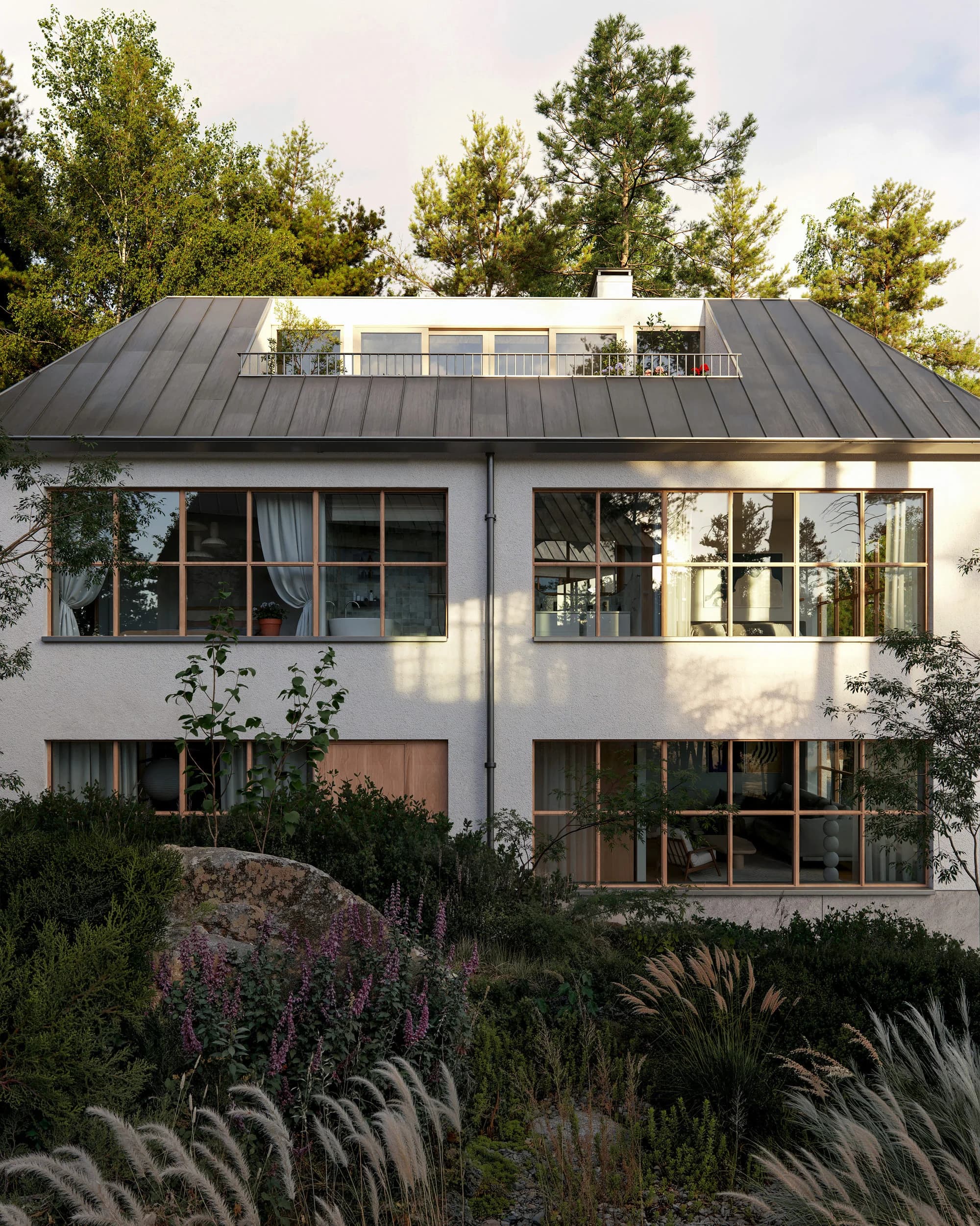 Näsbyviken parhus — fasad
