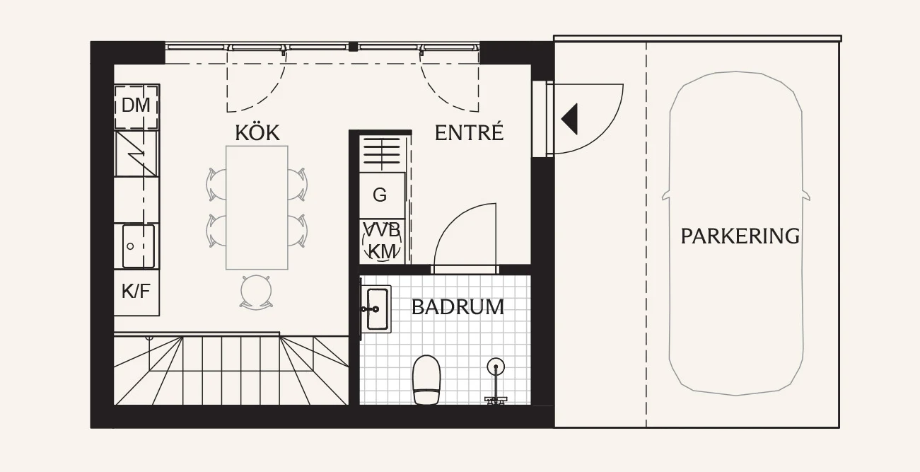 Övre plan minivilla Näsbyviken