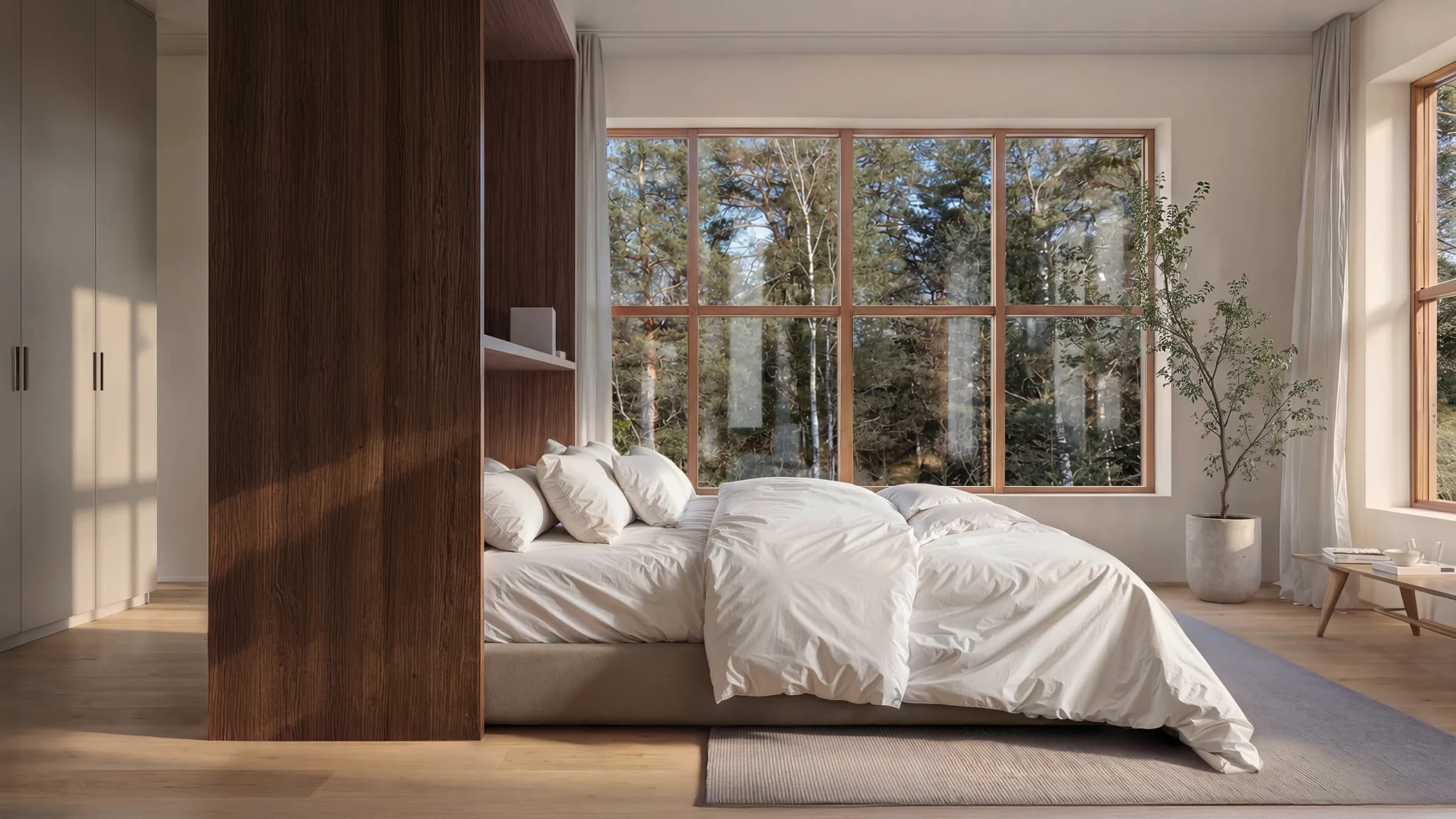 Näsbyviken parhus — sovrum