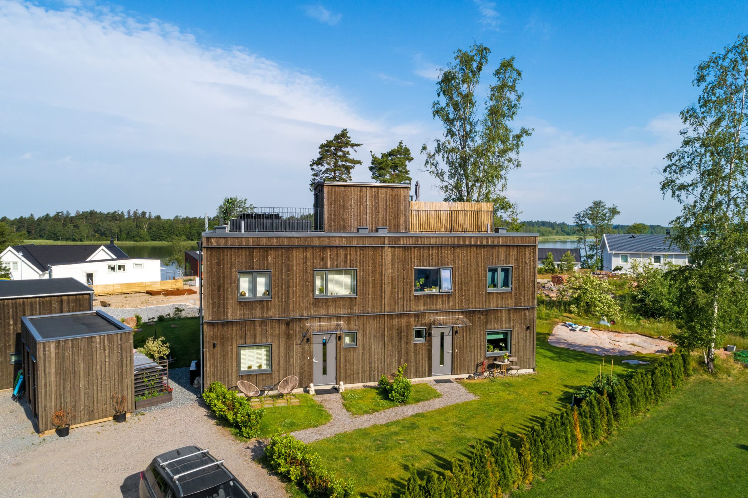 Parhus exteriör uppifrån