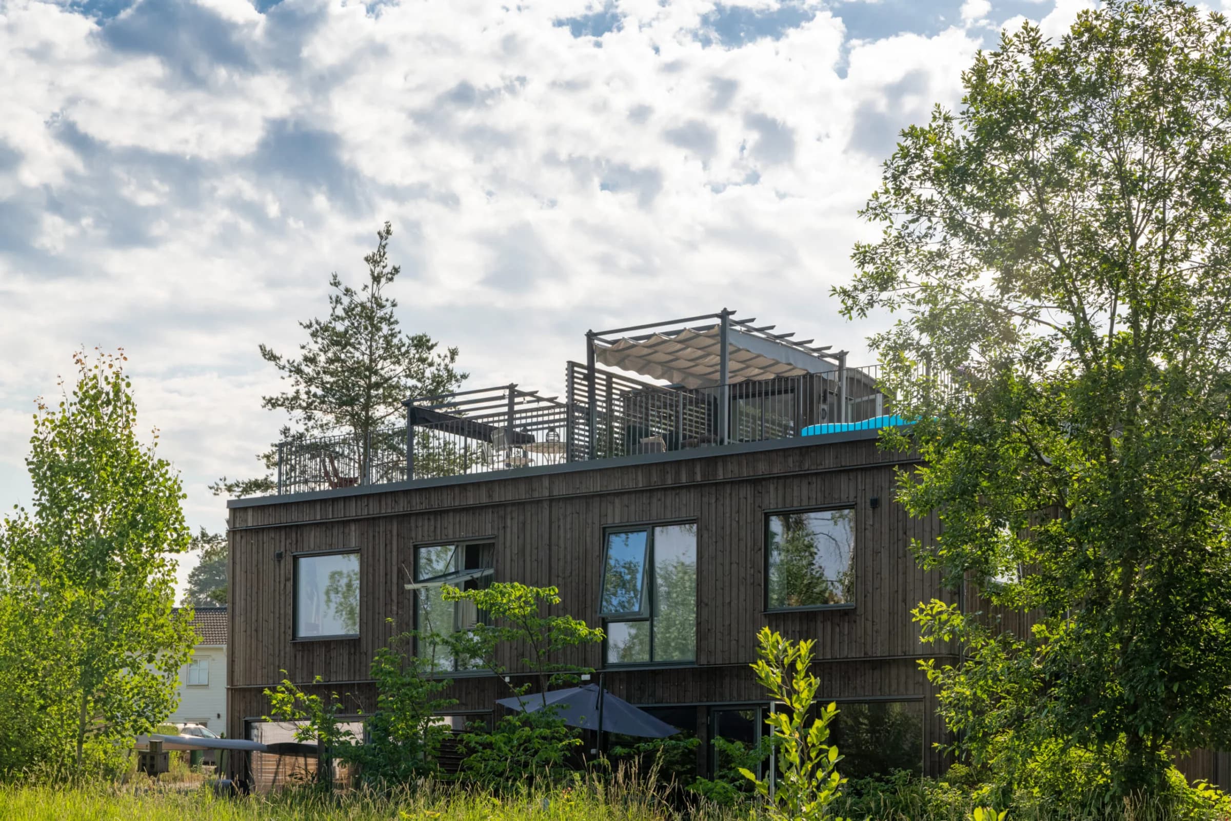 Parhus med takterrass